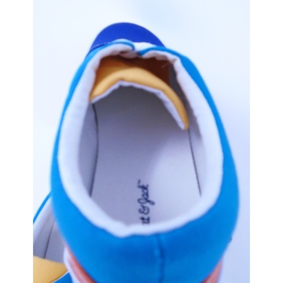 Brand New Cat & Jack Blue/Aqua/Orange Boys Size 6 Shoes/Sneakers Elastic Laces - Picture 6 of 9